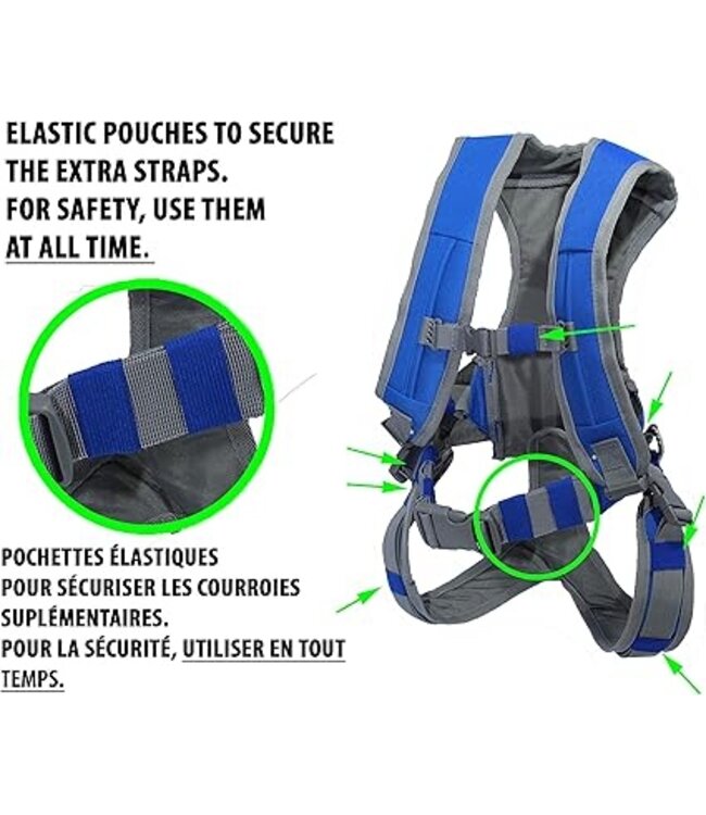 MDX ONE SKI HARNESS w/ STATIC LEASH BLUE 2025