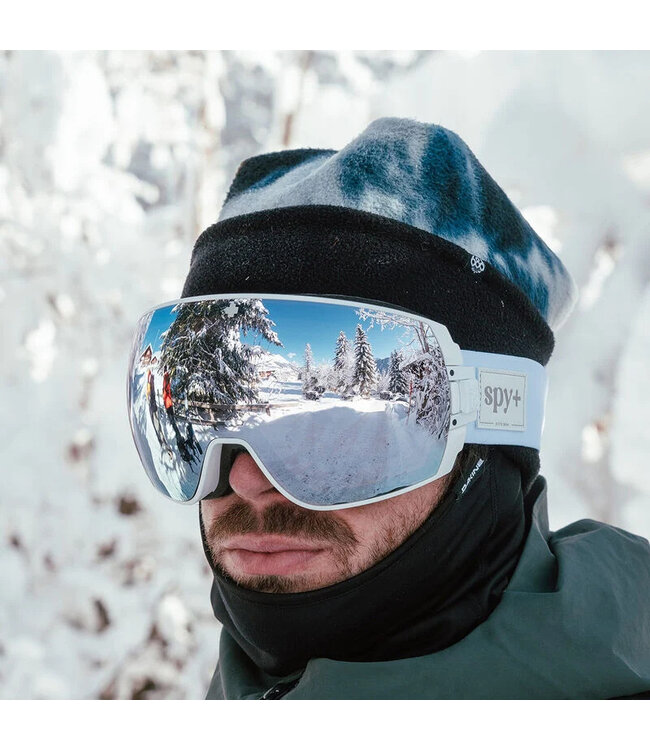 SPY LEGACY GOGGLE WHITE IR w/ HAPPY BRONZE PLATINUM MIRROR + HAPPY LL GRAY GREEN RED MIRROR 2025