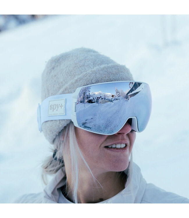 SPY LEGACY SE GOGGLE WHITE IR w/ HAPPY BRONZE PLATINUM MIRROR + HAPPY LL GRAY GREEN RED MIRROR 2025