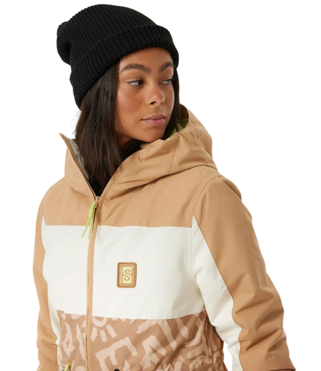 RIP CURL WOMENS ANTI SERIES BETTY SNOWBOARD JACKET 10K/10K BEIGE 2025
