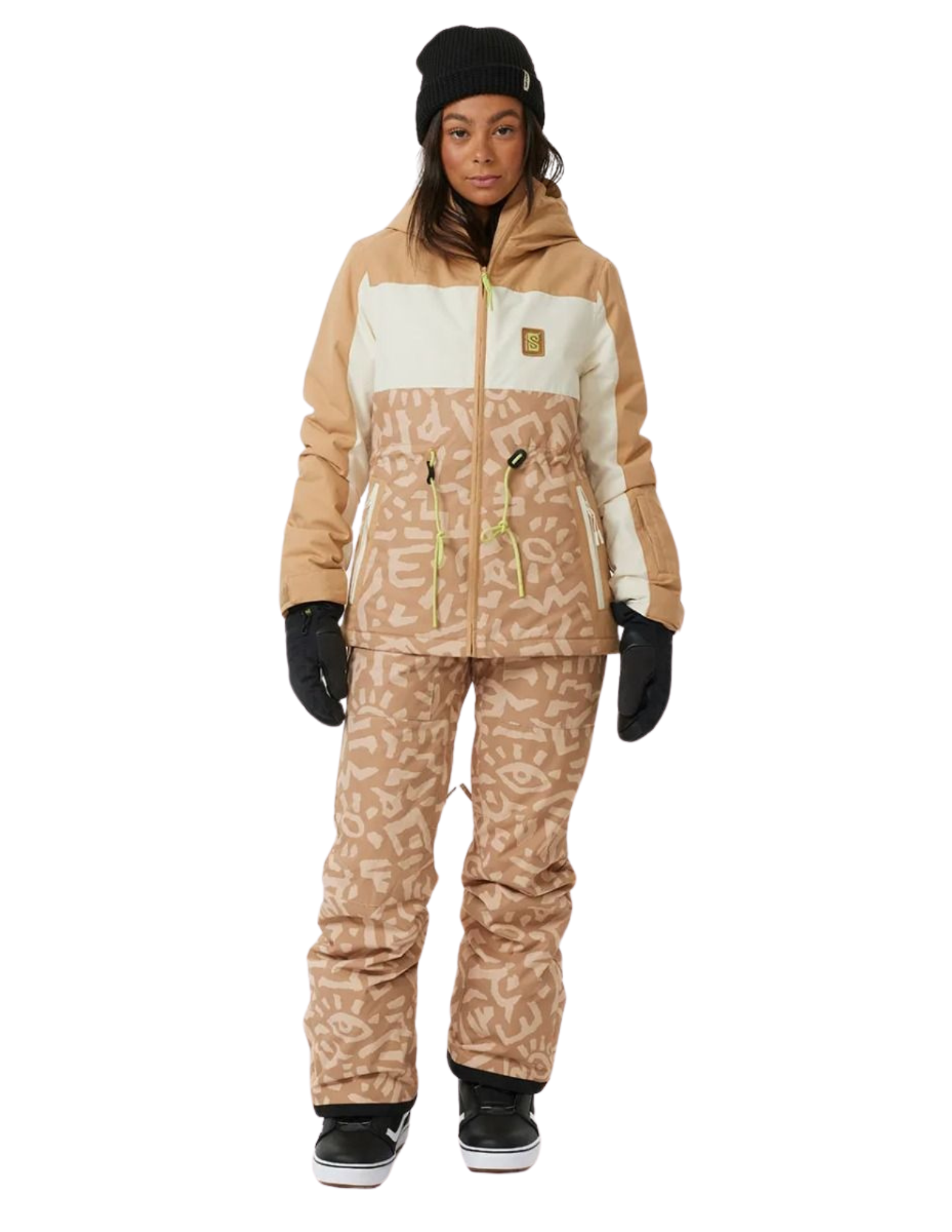 RIP CURL WOMENS ANTI SERIES BETTY SNOWBOARD JACKET 10K/10K BEIGE