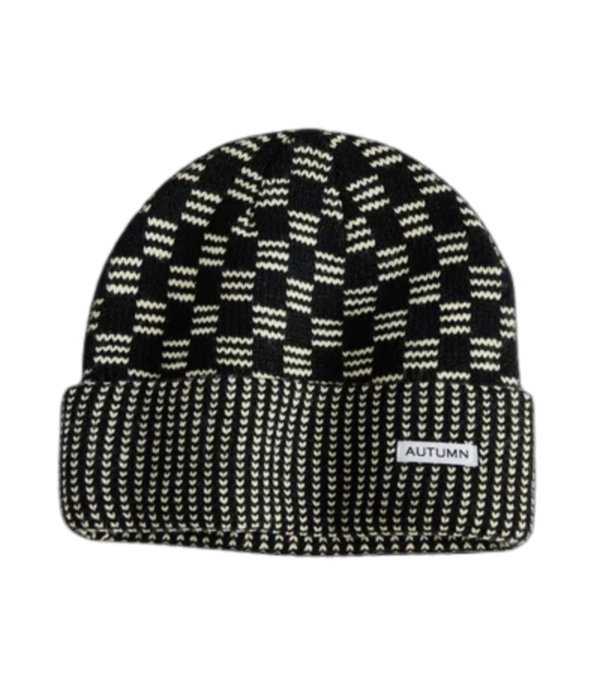AUTUMN SELECT SQUARED BEANIE BLACK NATURAL 2025