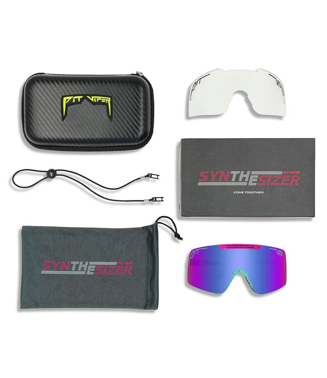 PIT VIPER THE SYNTHESIZER SUNGLASSES THE ARTIFICIAL w/ BLUE PURPLE