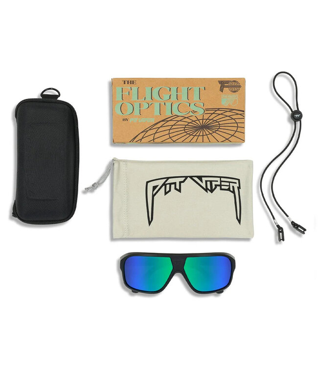 PIT VIPER THE FLIGHT OPTICS SUNGLASSES THE EXEC w/ POLAR BLUE GREEN