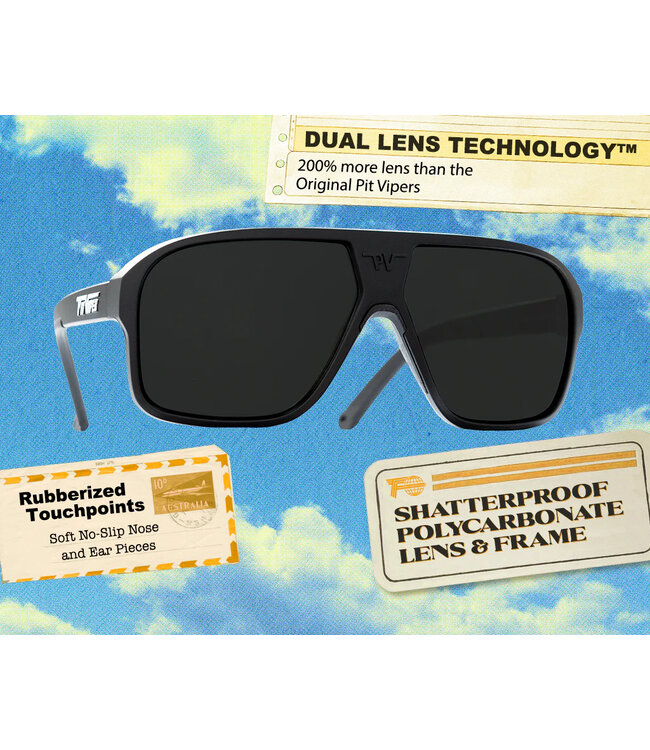 PIT VIPER THE FLIGHT OPTICS SUNGLASSES THE EXEC w/ POLAR SMOKE