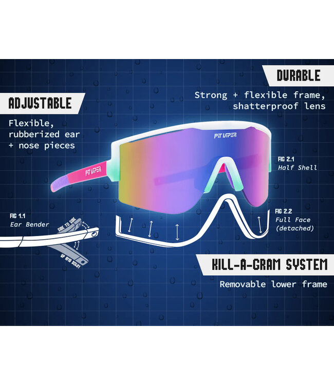 PIT VIPER THE TRY-HARD SUNGLASSES THE ITALO w/ SMOKE