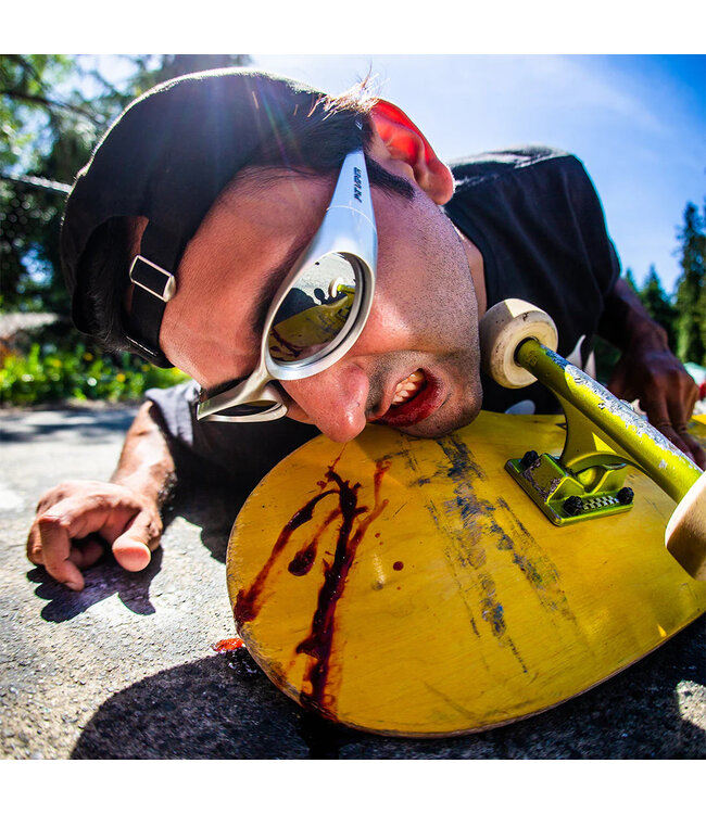 PIT VIPER SLAMMER SUNGLASSES THE SPINE TINGLER w/ Z87 SILVER