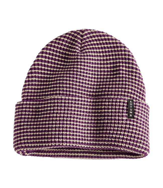 AUTUMN SELECT STRIPE BEANIE EGGPLANT 2025
