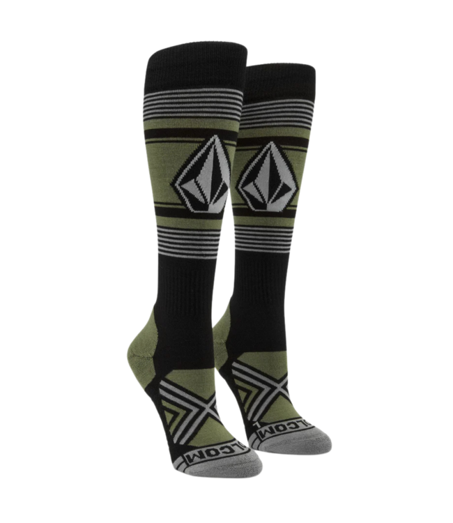 VOLCOM WOMENS STONE LINES OTC SOCK LICHEN GREEN 2025
