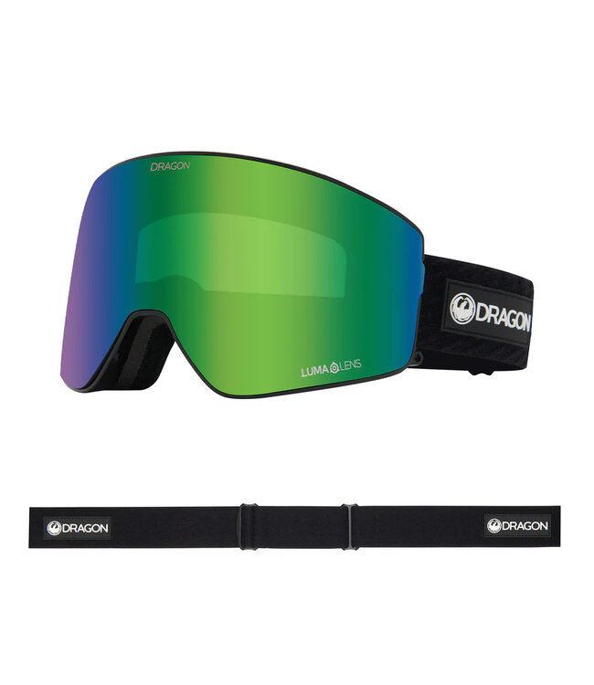 DRAGON PXV2 GOGGLE ICON GREEN w/ LUMALENS GREEN ION + LUMALENS AMBER 2025