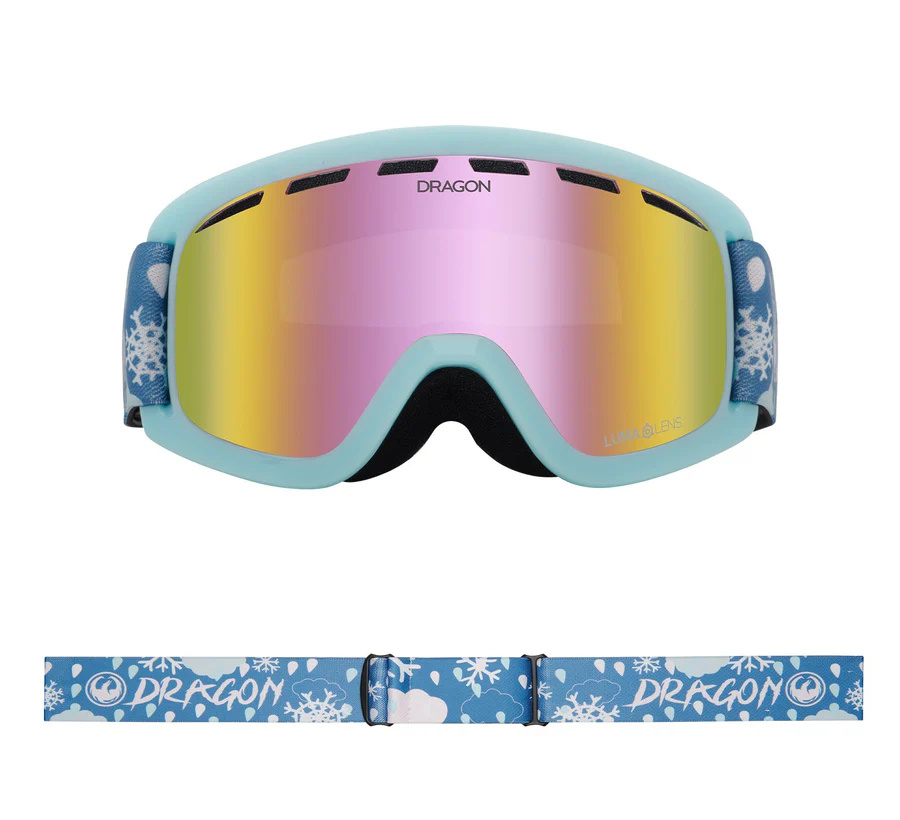 DRAGON LIL D 2 GOGGLE SNOW DANCE w/ LUMALENS PINK ION 2025 ONE