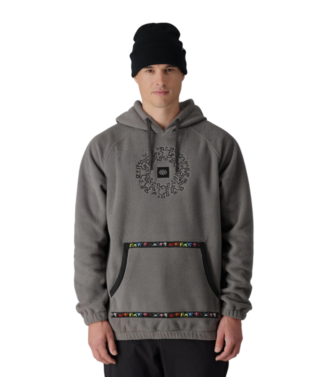686 TIOGA SHERPA FLEECE PULLOVER KEITH HARING RHINO GREY 2025