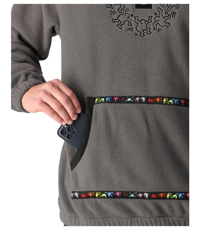 686 TIOGA SHERPA FLEECE PULLOVER KEITH HARING RHINO GREY 2025