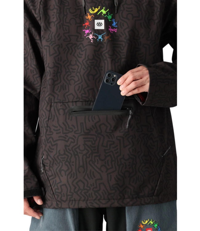 686 WATERPROOF HOODY KEITH HARING BLACK 2025