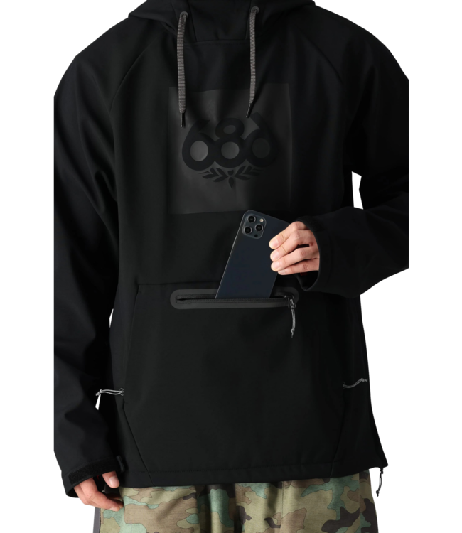 686 WATERPROOF HOODY BLACK 2026