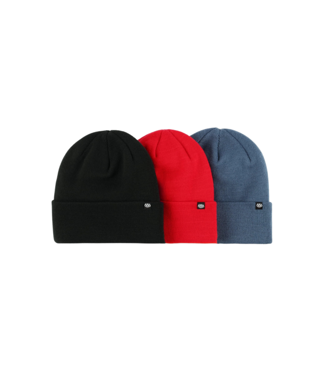 686 STANDARD ROLL UP BEANIE 3 PACK BRIGHT POP 2025