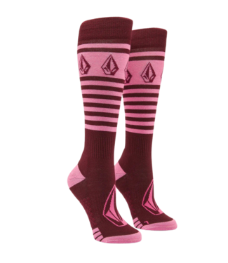 VOLCOM VOLCOM WOMENS STRIKER WOOL BLEND OTC SOCK BURGUNDY 2025