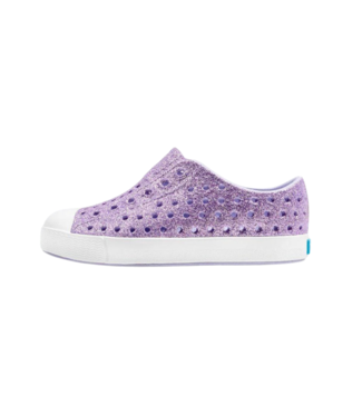 NATIVE NATIVE JEFFERSON BLING YOUTH SHOE POWDER BLING/SHELL WHITE