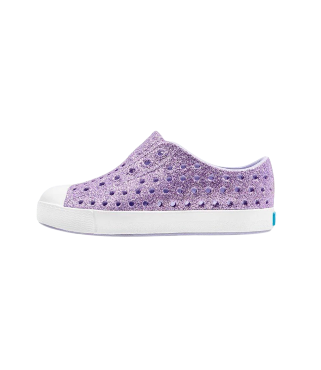 NATIVE JEFFERSON BLING YOUTH SHOE POWDER BLING/SHELL WHITE
