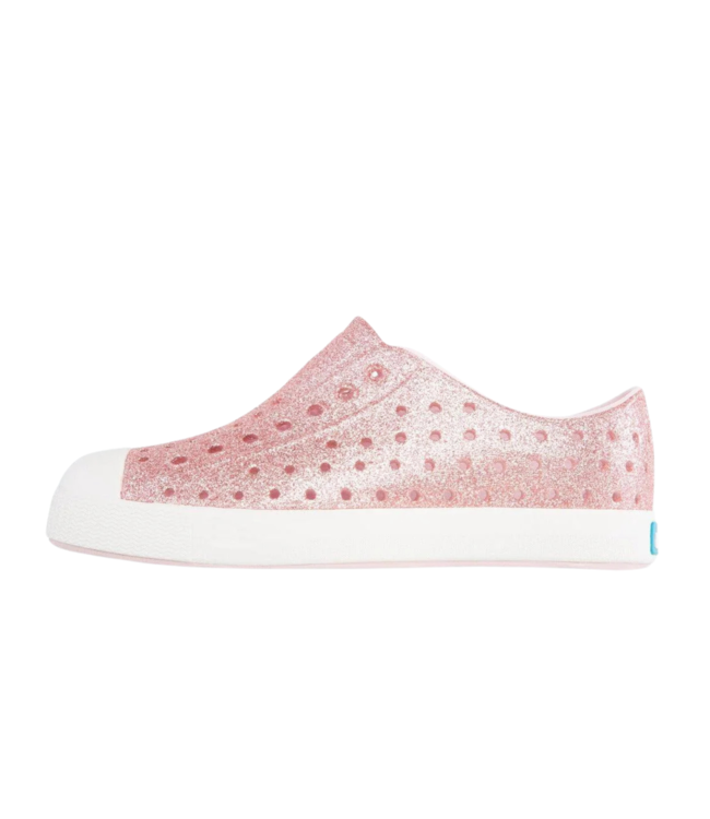 NATIVE JEFFERSON MILK PINK BLING YOUTH SHOE
