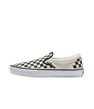 VANS VANS MENS SKATE SLIP-ON SHOE CHECKER BLACK/OFF WHITE