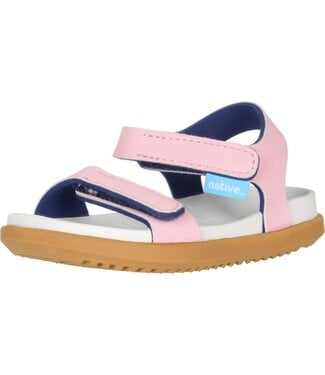 NATIVE NATIVE CHARLEY CHILD SANDALS PRINCESS PINK/SHELL WHITE/TOFFEE BROWN