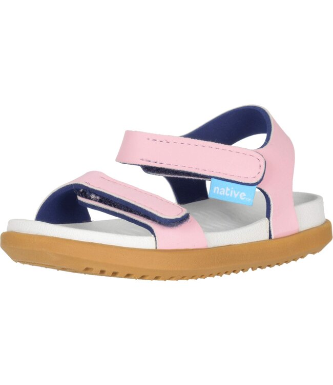 NATIVE CHARLEY CHILD SANDALS PRINCESS PINK/SHELL WHITE/TOFFEE BROWN