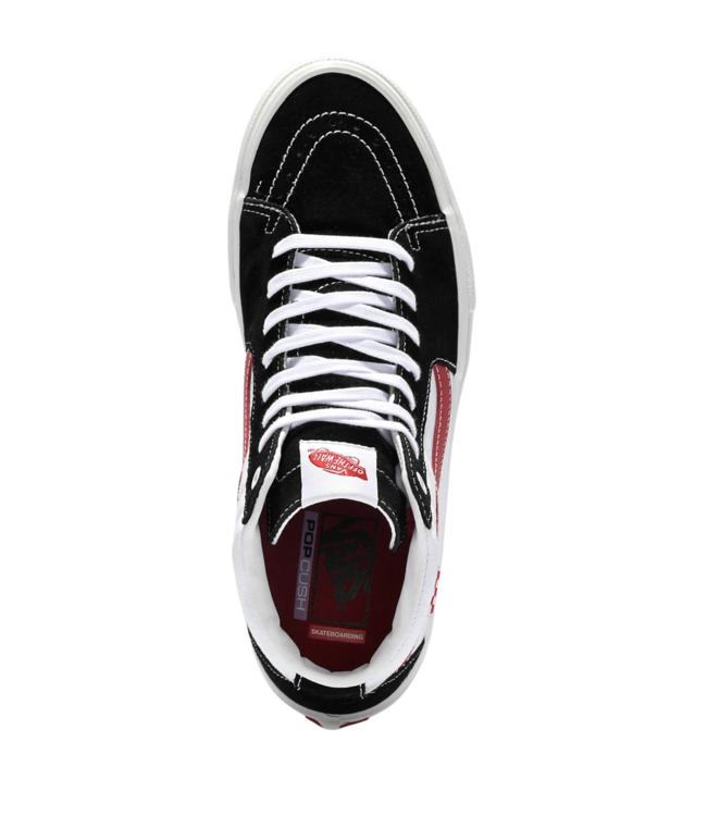 VANS MENS SKATE SK8-HI SHOE ATHLETIC BLACK/RED