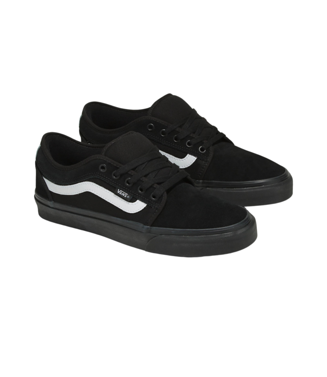 VANS MENS SKATE CHUKKA LOW SIDESTRIPE SHOE BLACK/WHITE