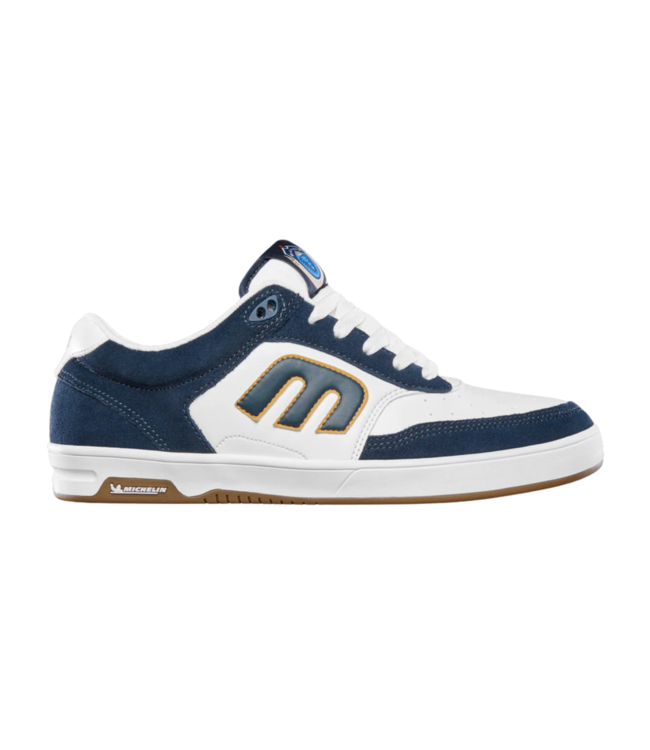 ETNIES MENS THE AURELIEN SHOES WHITE/NAVY/GOLD