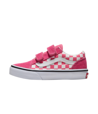 VANS VANS TODDLERS OLD SKOOL SHOES HONEYSUCKLE  CHECKERBOARD