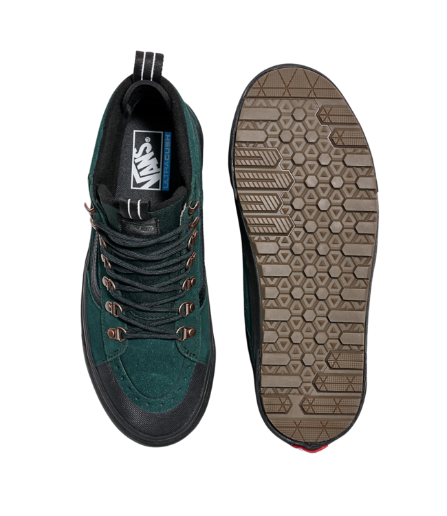 VANS WOMENS MTE SK8-HI WATERPROOF SHOES SCARAB/BLACK