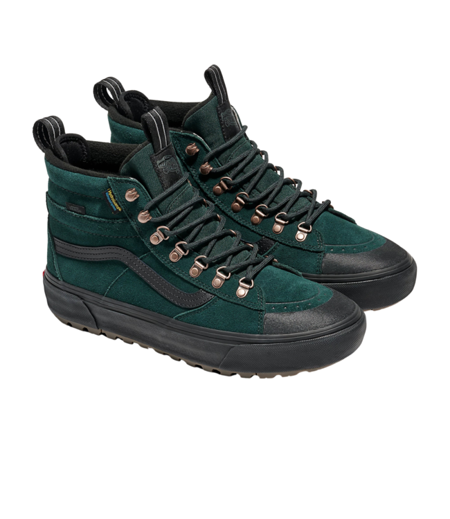 VANS WOMENS MTE SK8-HI WATERPROOF SHOES SCARAB/BLACK