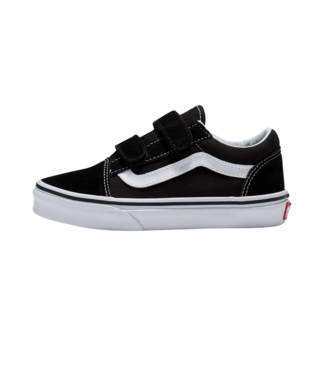 VANS VANS YOUTH OLD SKOOL VELCRO SHOES BLACK/TRUE WHITE
