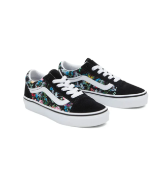 VANS VANS KIDS OLD SKOOL SHOES WILD BOUQUET BLACK/WHITE