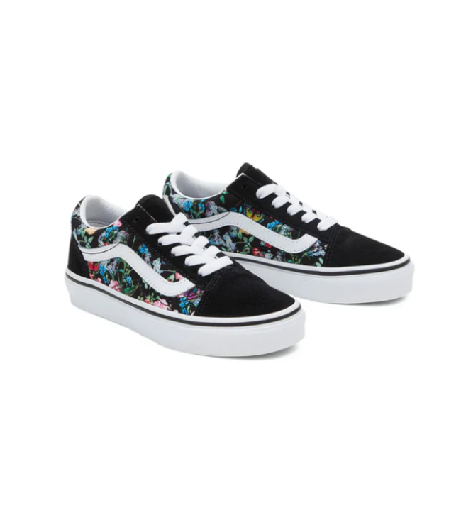 VANS KIDS OLD SKOOL SHOES WILD BOUQUET BLACK/WHITE