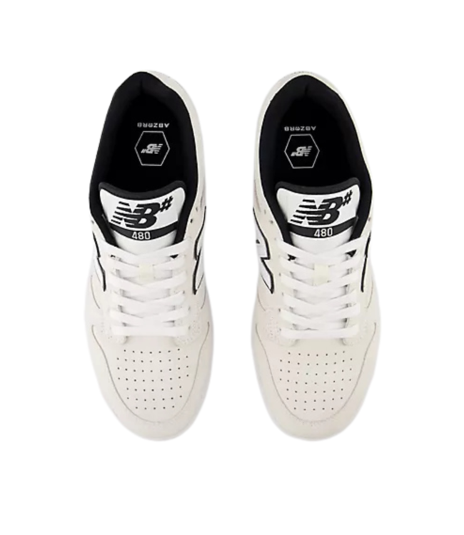 NEW BALANCE WOMENS NUMERIC 480 SHOE WHITE/BLACK