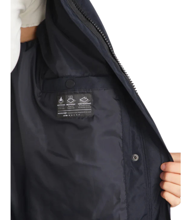 VOLCOM WOMENS ALL DAY LONG PUFF JACKET BLACK 2024