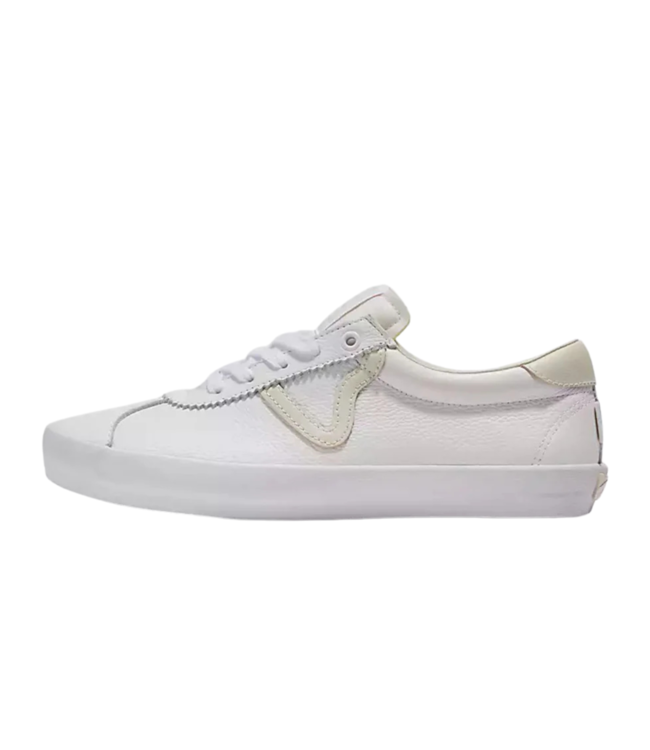 VANS WOMENS SKATE SPORT LEATHER SHOES VINTAGE WHITE