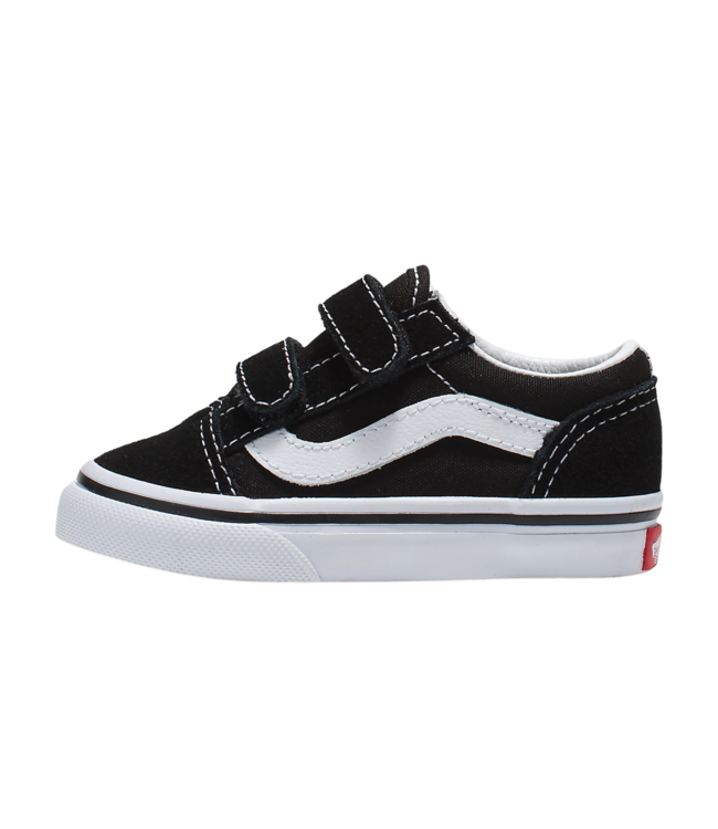 VANS TODDLER OLD SKOOL SHOES BLACK/TRUE WHITE