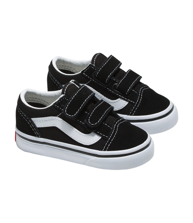 VANS TODDLER OLD SKOOL SHOES BLACK/TRUE WHITE