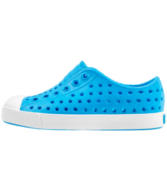 NATIVE NATIVE CHILD JEFFERSON SHOE VIVID BLUE/SHELL WHITE