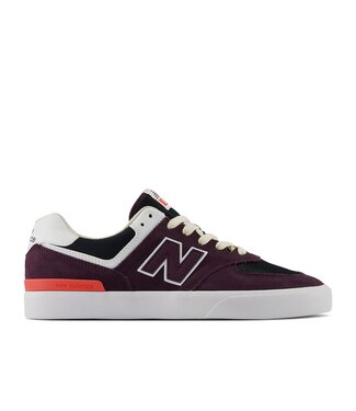 NEW BALANCE NEW BALANCE MENS NUMERIC 574 CORE SHOE PLUM BROWN/WHITE