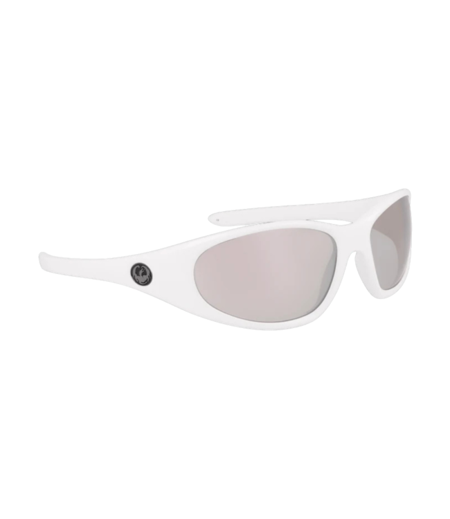 DRAGON THE BOX 2 SUNGLASSES WHITE w/ LUMA LENS SILVER ION LENS POLAR