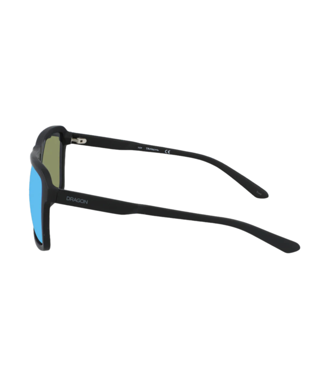 DRAGON THE JAM UPCYCLED SUNGLASSES MATTE BLACK w/ LUMA LENS BLUE ION LENS