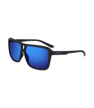 DRAGON DRAGON THE JAM UPCYCLED SUNGLASSES MATTE BLACK w/ LUMA LENS BLUE ION LENS