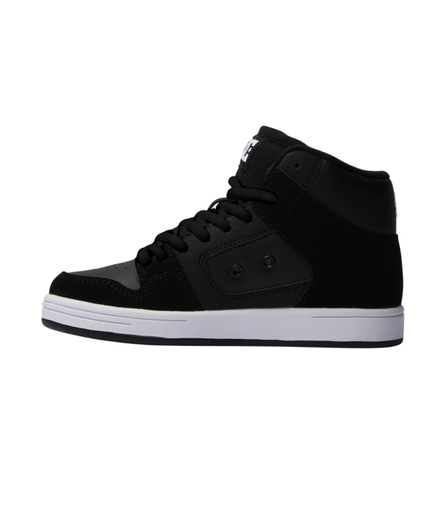DC YOUTH MANTECA 4 HI SHOES BLACK BLACK WHITE