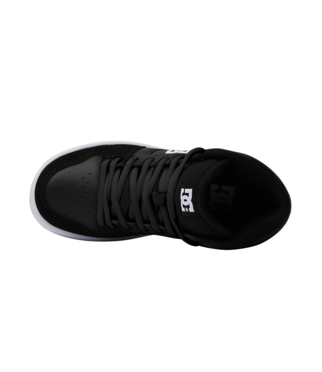 DC YOUTH MANTECA 4 HI SHOES BLACK BLACK WHITE