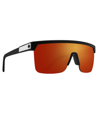SPY SPY FLYNN 5050 SOFT MATTE BLACK SUNGLASSES w/ HAPPY BOOST ORANGE POLAR MIRROR