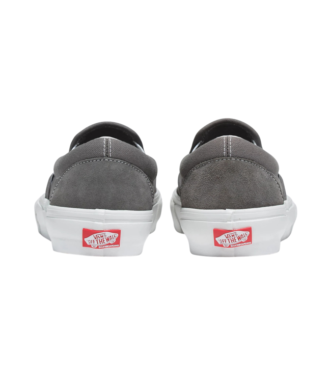VANS MENS SKATE SLIP-ON SHOE PEWTER/TRUE WHITE
